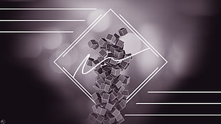 cubism artwork, abstract, 3D, geometry, cube