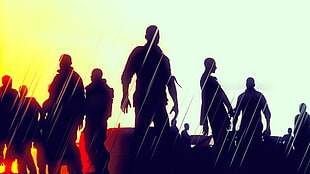 silhouette of people wallpaper, video games, Dying Light