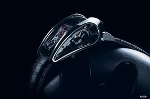 black and gray corded headphones, watch, luxury watches, Parmigiani