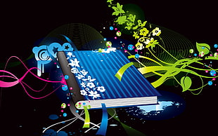 Book,  Blue,  Tab,  Patterns