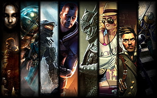 game collage wallpaper HD wallpaper