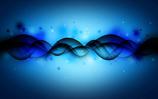 black and blue abstract art
