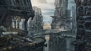 game application digital wallpaper, space, spaceship, Star Citizen, ruins