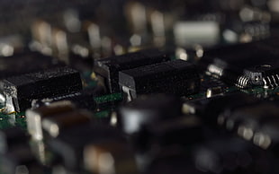green circuit board, electronics, technology