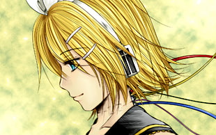 male anime character with headphones