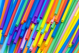 multi-color plastic tubes HD wallpaper