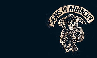 Sons of Anarchy logo, Sons Of Anarchy, skull, typography