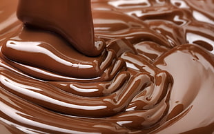 closeup photo of chocolate dip HD wallpaper