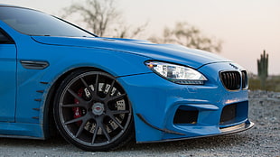 blue BMW vehicle, BMW, BMW 650i, Vossen, blue