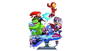 Iron Man, Marvel Comics, Hulk, Captain America HD wallpaper