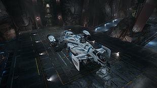 gray and white aircraft, cutlass, Star Citizen, spaceship, science fiction