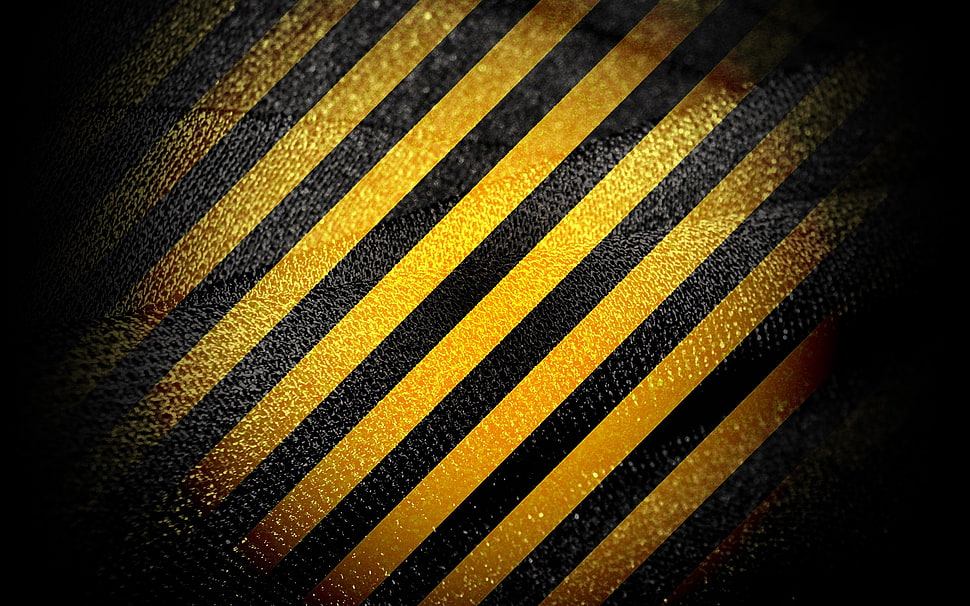 yellow and black striped cloth, abstract HD wallpaper