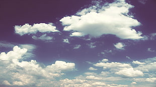 cumulus clouds, landscape, nature HD wallpaper