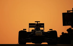 silhouette of Formula 1 car