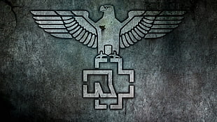 grey eagle logo, Rammstein, Germany, eagle HD wallpaper