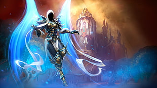 game character digital wallpaper, heroes of the storm, Auriel (Diablo), video games
