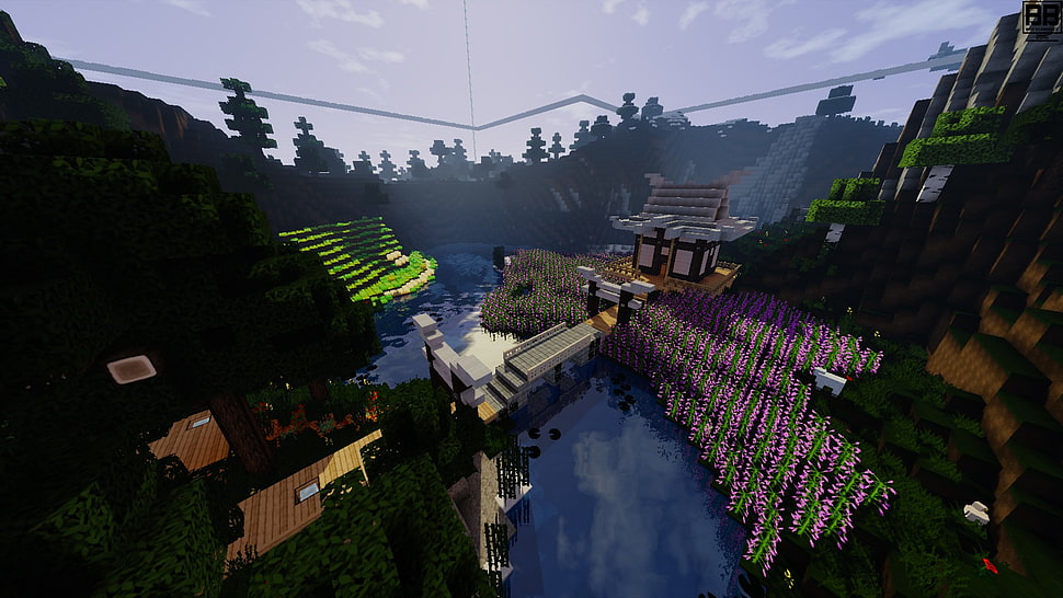 minecraft game application, video games, Minecraft, pixels, nature HD wallpaper