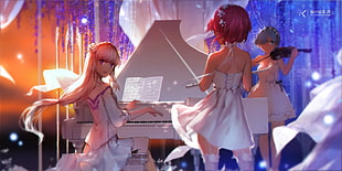 female anime character illustrations, Re: Life in a Different World From Zero, Emilia (Re: Zero), Ram (Re: Zero), Rem (Re: Zero)