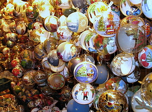 assorted color ornaments