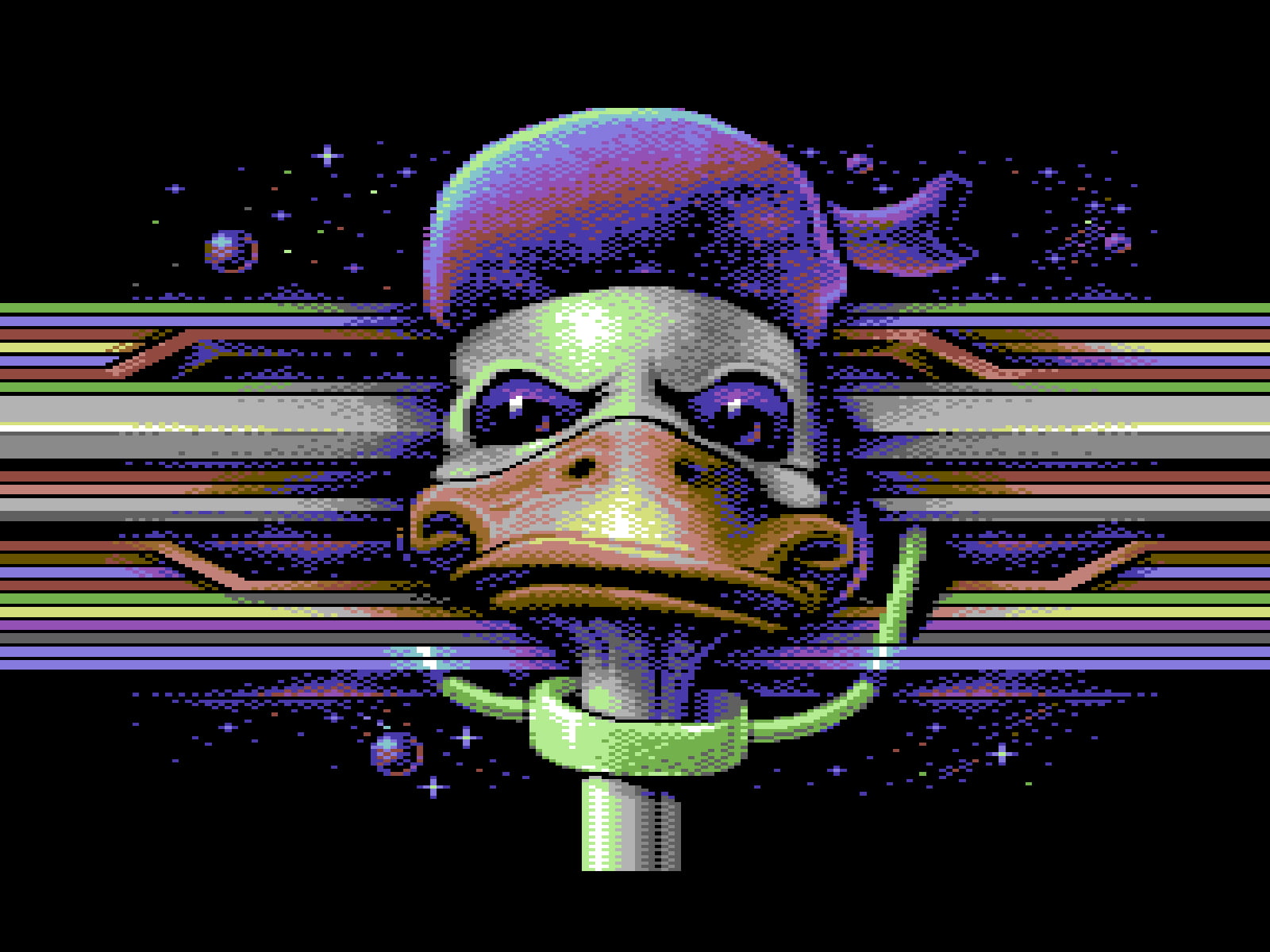 duck illustration, Commodore 64, Donald Duck, pixels