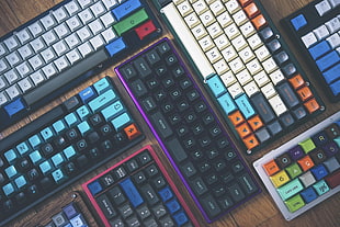 black computer keyboard, mechanical keyboard, keyboards