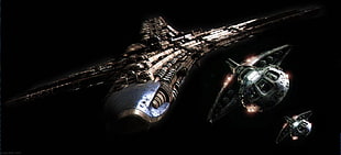 gray spaceship, Stargate, Destiny (spaceship), space HD wallpaper