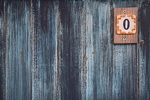 brown and blue wooden panel
