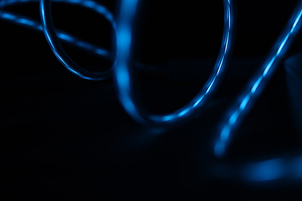 blue LED cable, Lines, Glow, Plexus HD wallpaper