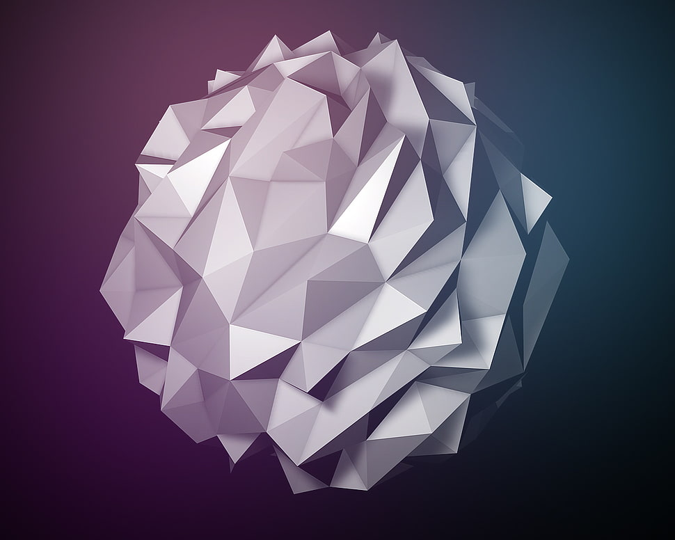 gray polygonal wallpaper HD wallpaper