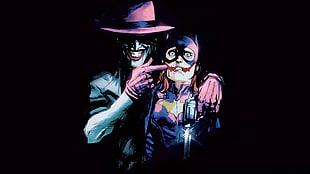 The Joker and Batgirl painting
