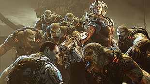 monster character illustration, Gears of War, Gears of War 3, video games HD wallpaper