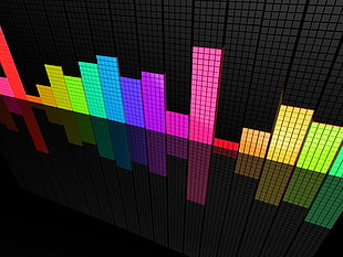 shallow photography of assorted color of LED equalizers