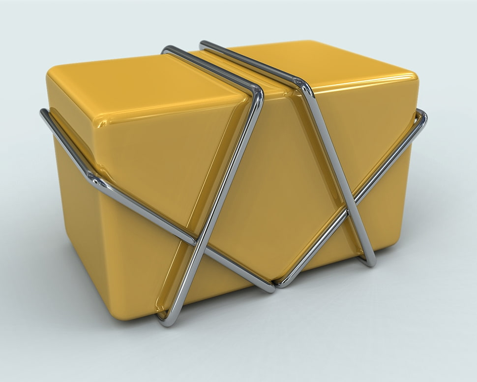 Cube,  Rectangular,  Metal,  Form HD wallpaper