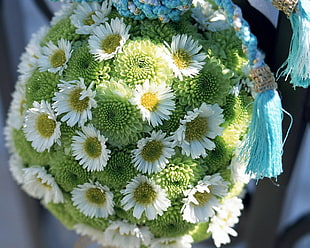 bouquet of white and green flowers