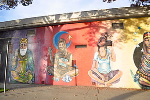 Hindu God street art, photography, Sacramento , street art, wall