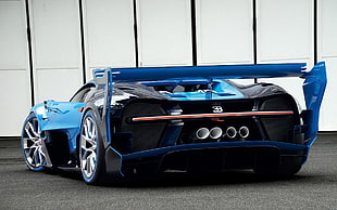 Bugatti, Bugatti Vision Gran Turismo, car, rear view HD wallpaper