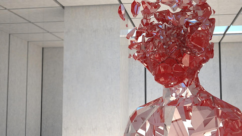 broken red human figurine, superhot HD wallpaper
