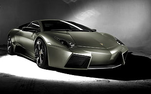 gray coupe, Lamborghini Aventador, car, vehicle, supercars