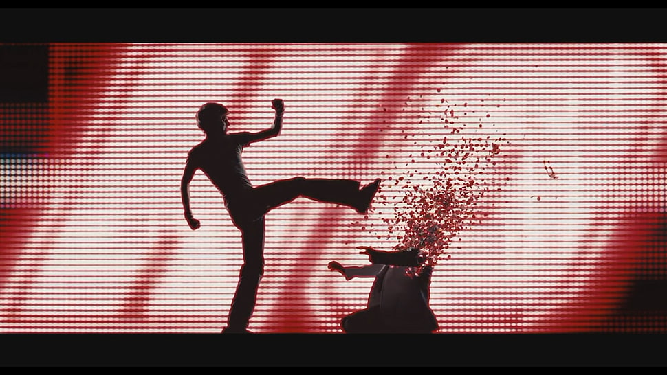 man kicking person HD wallpaper