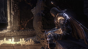 swordsman character photo, Dark Souls III, Dark Souls, Gothic, midevil HD wallpaper
