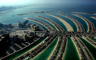 Palm Jumeira, Dubai, beach, sand, Dubai, island HD wallpaper