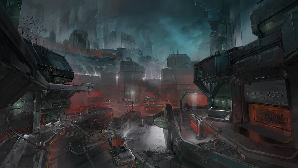 city digital wallpaper, Halo, Halo 3: ODST, futuristic, video games HD wallpaper