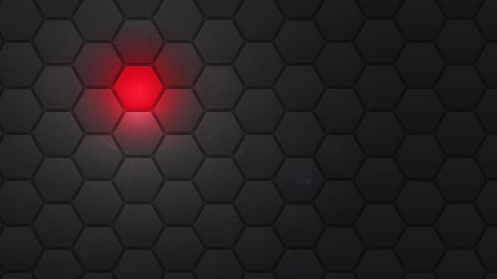red hex pad illustration HD wallpaper