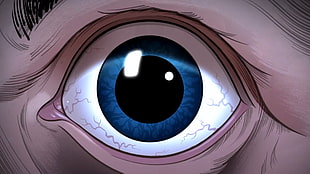 illustration of person's eye HD wallpaper