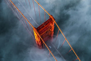 bird's eye photo of bridge