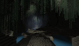 Minecraft gameplay screenshot, Minecraft, screen shot, cave