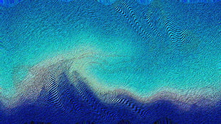 blue, glitch art, Photoshop HD wallpaper