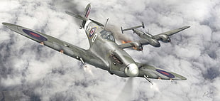 gray jet plane toy, World War II, military, aircraft, military aircraft