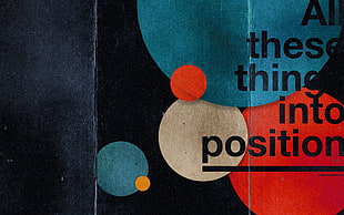 All These Things Into Position book, typography, circle, grunge
