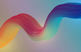 purple, red, teal, and yellow digital wave wallpaper